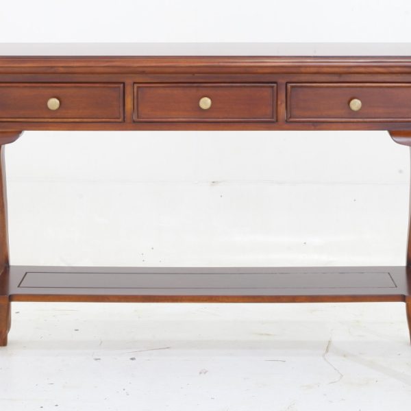 Solid Mahogany 3 Drawer Hall Table