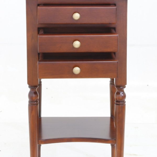 Solid Mahogany 3 Drawer Lamp Table