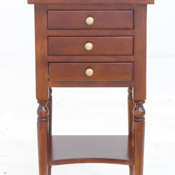 Solid Mahogany 3 Drawer Lamp Table