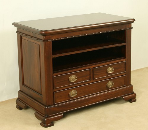 Solid Mahogany 3 Drawer TV Cabinet