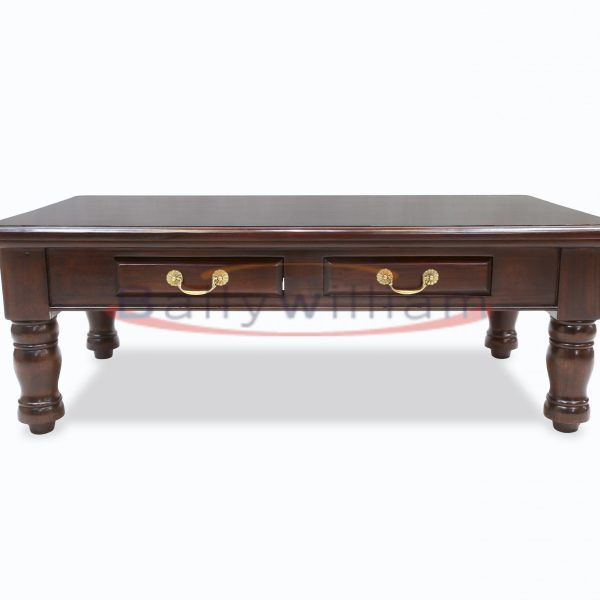 Solid Mahogany Colonial Coffee Table - 110cm