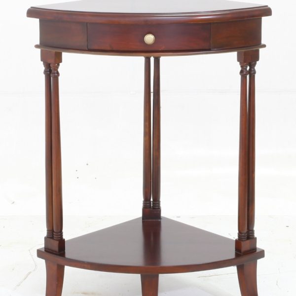 Solid Mahogany Corner Lamp Table