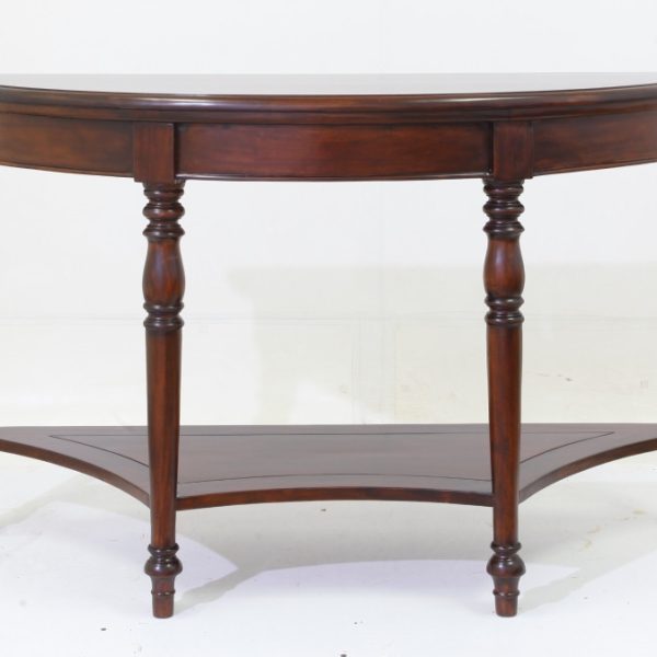 Solid Mahogany Half Round Console