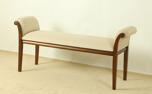 Solid Mahogany Vanessa Stool (Fabric Straw)