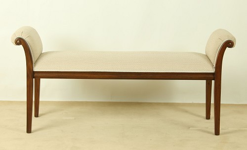 Solid Mahogany Vanessa Stool (Fabric Straw)